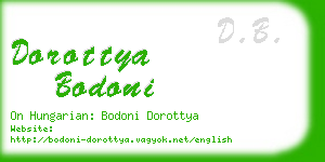 dorottya bodoni business card